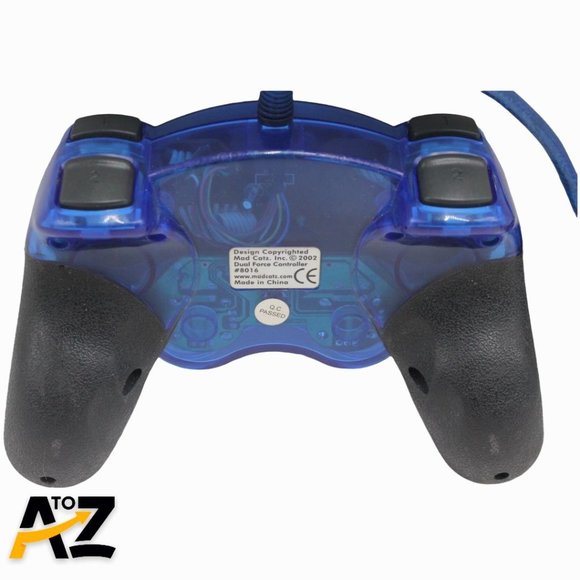 MadCatz Clear Blue Dual Force PS2 Playstation 2 PS1 Wired Controller - Picture 5 of 10